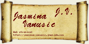 Jasmina Vanušić vizit kartica
